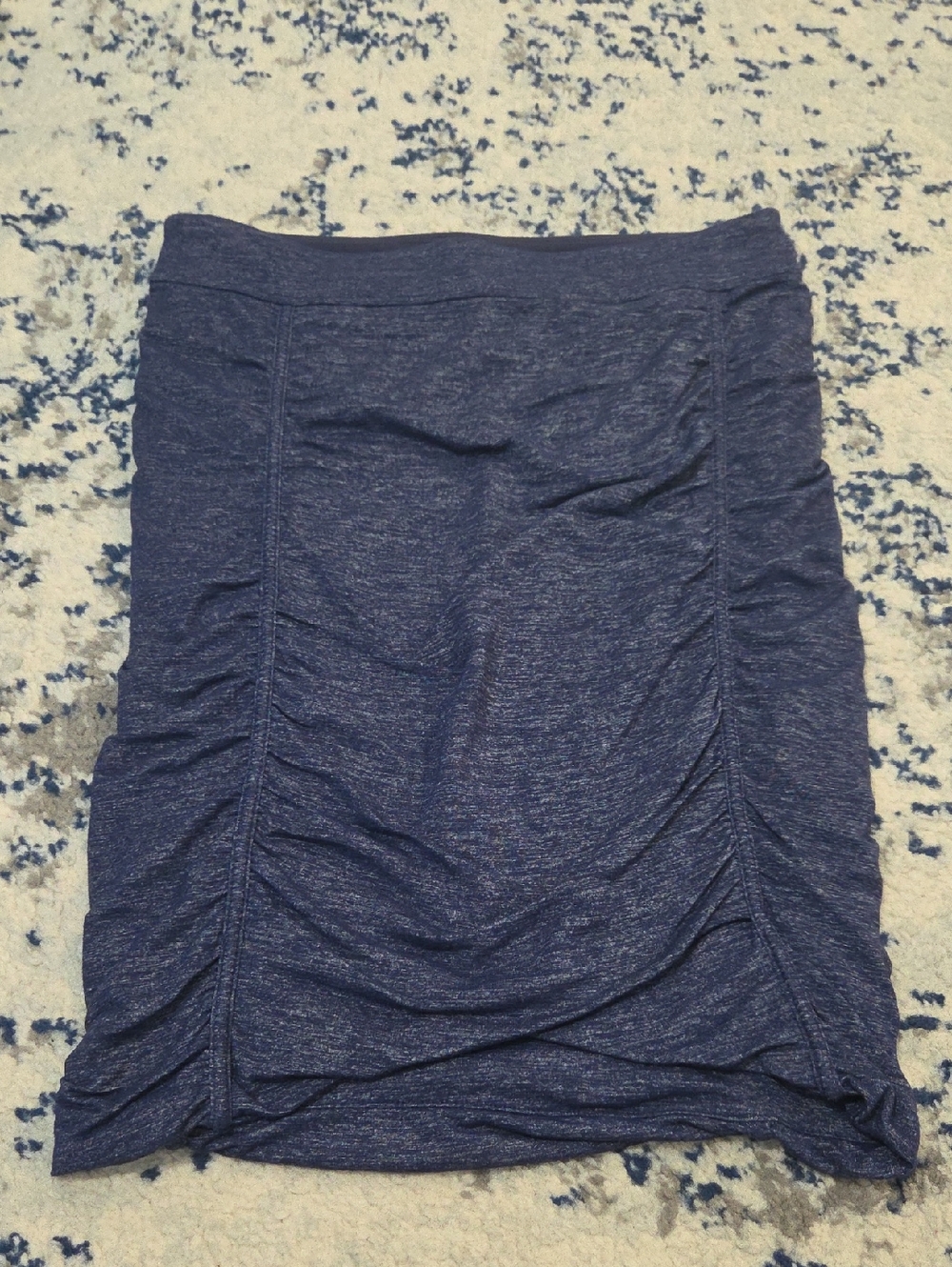 Athleta Navy Ruched Pencil Skirt